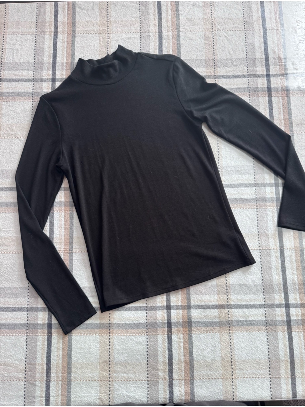 Magnolia Black Mock Neck Long-Sleeve Top